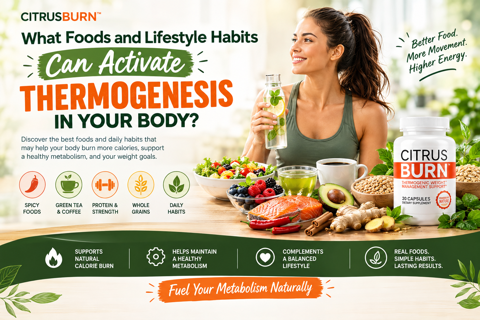 Foods and lifestyle habits that may support thermogenesis and healthy metabolism